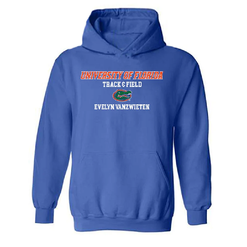 Florida - NCAA Women's Track & Field : Evelyn VanZwieten - Classic Shersey Hooded Sweatshirt Hoodie with Button Placket Classic Preppy Florida - NCAA Women's Track & Field : Evelyn VanZwieten - Classic Shersey Hooded Sweatshirt Hoodie with Button Placket Classic Preppy