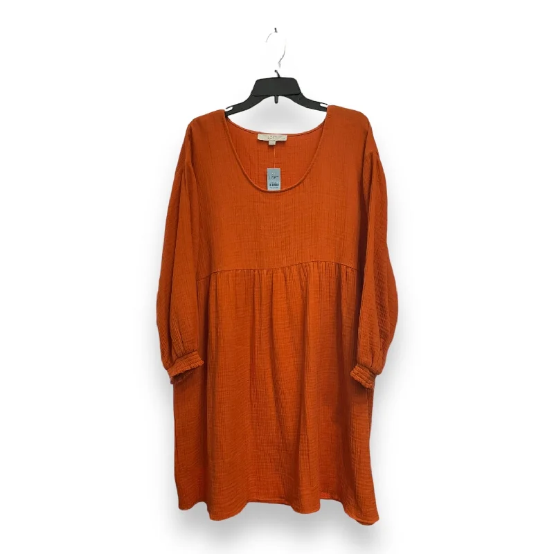 Dress Casual Short By Loft In Orange, Size: Xxl Tunics Short Trendy