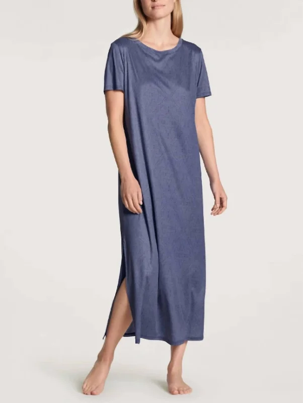 Fabulous Nights Night Dress in Cobalt Blue Tunics Trendy modern