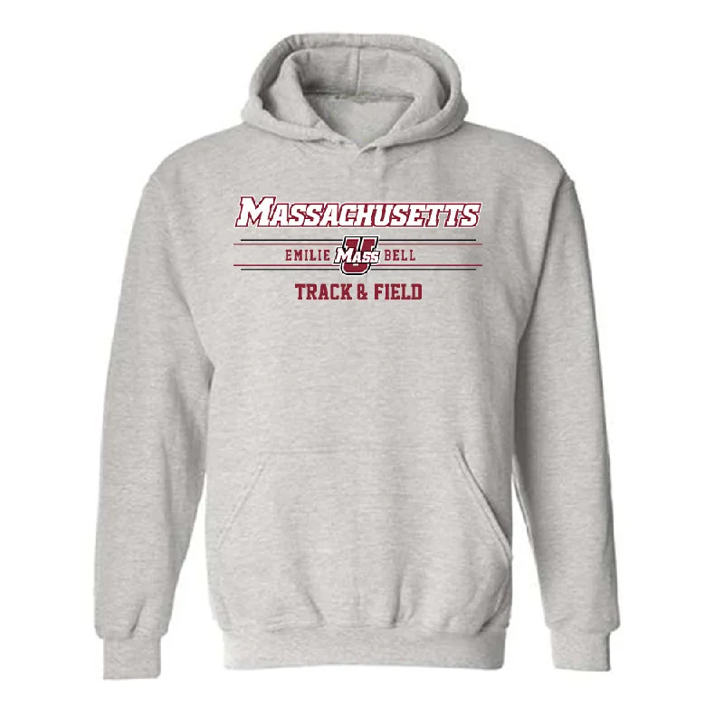 UMass - NCAA Women's Track & Field : Emilie Bell - Classic Fashion Shersey Hooded Sweatshirt Hoodie with High Neck Warm Protective UMass - NCAA Women's Track & Field : Emilie Bell - Classic Fashion Shersey Hooded Sweatshirt Hoodie with High Neck Warm Protective