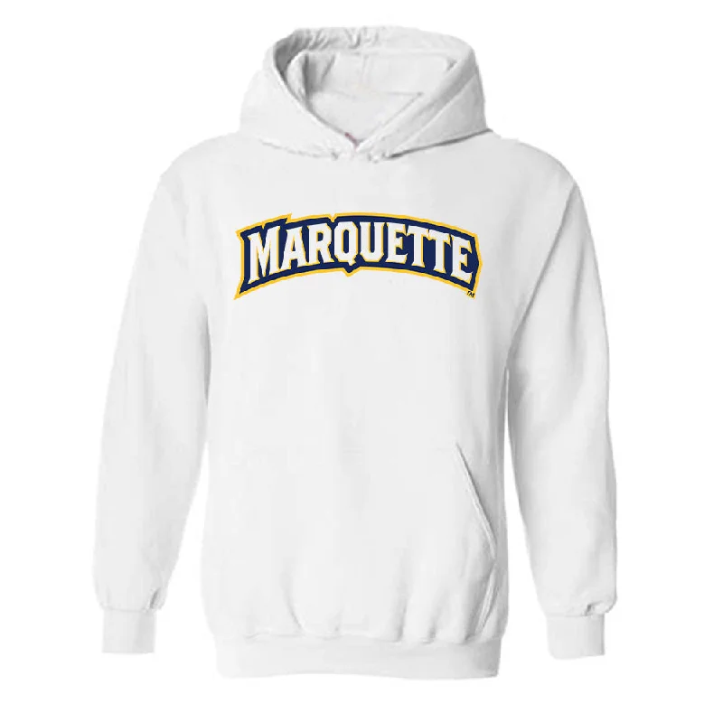 Marquette - NCAA Women's Track & Field : Allyson Broaddus - Generic Shersey Hooded Sweatshirt Hoodie with Hem Applique Textured Unique Marquette - NCAA Women's Track & Field : Allyson Broaddus - Generic Shersey Hooded Sweatshirt Hoodie with Hem Applique Textured Unique