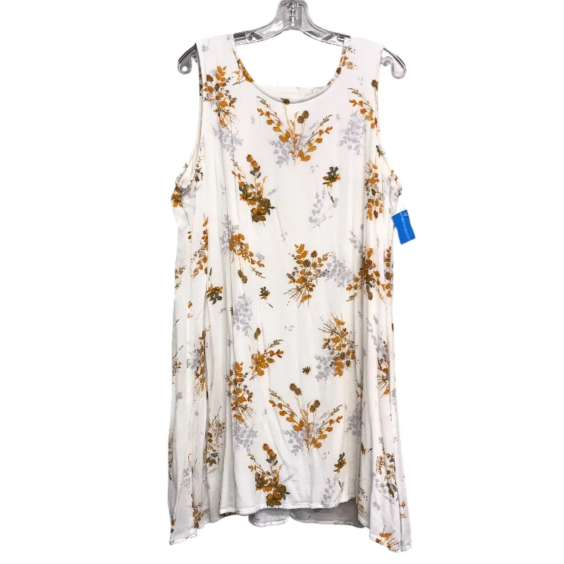 Dress Casual Short By Maurices In Floral Print, Size:Xl Crew Neckline Sporty
