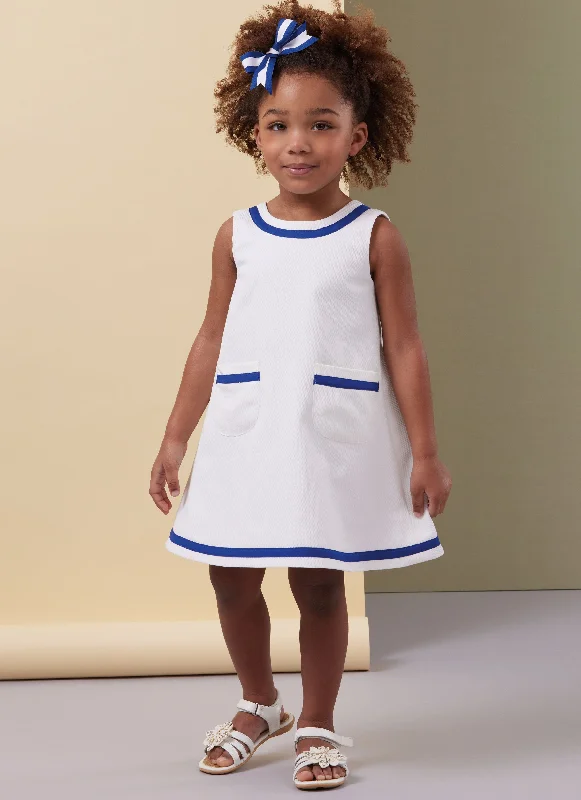 Butterick Sewing Pattern 7003 Toddlers' Dresses and Panties Tunics Short Trendy