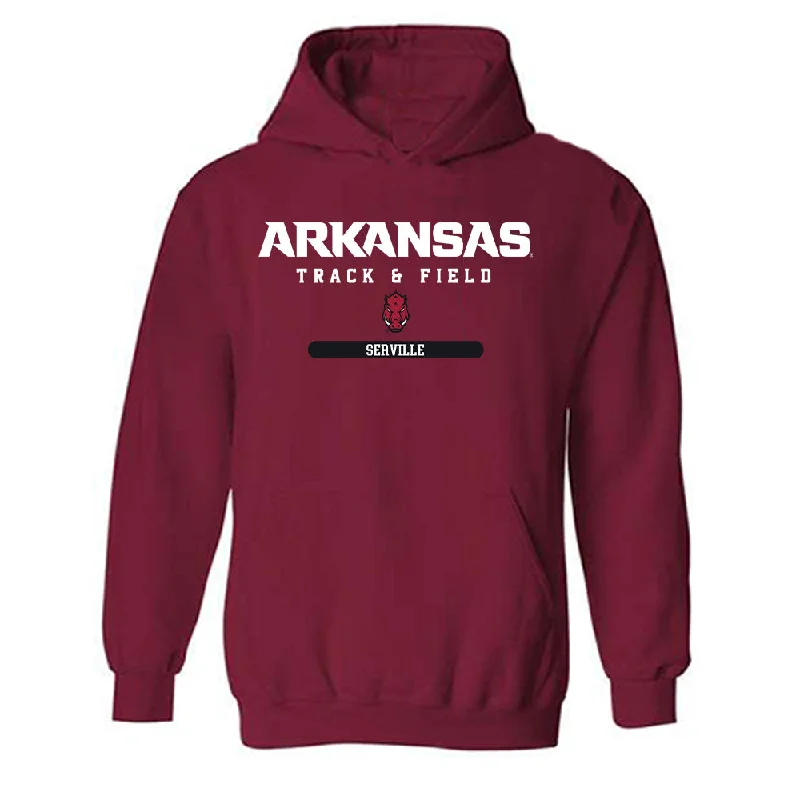 Arkansas - NCAA Women's Track & Field : Rae-Anne Serville - Classic Shersey Hooded Sweatshirt Hoodie with Lining Warm Insulated Arkansas - NCAA Women's Track & Field : Rae-Anne Serville - Classic Shersey Hooded Sweatshirt Hoodie with Lining Warm Insulated