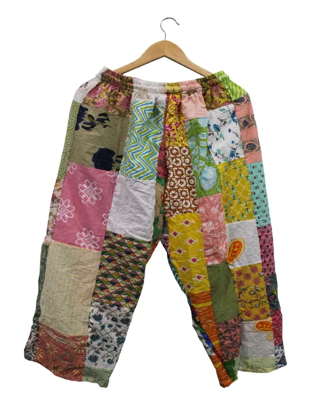 100% Cotton Pant Colourful Summer Hippie Patchwork Boho Casual Fashion Women Soft Stretch Leggings