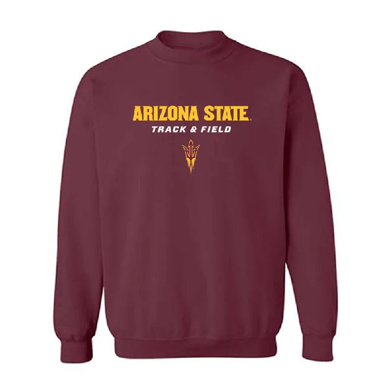 Arizona State - NCAA Women's Track & Field : Aujane Luckey - Classic Shersey Crewneck Sweatshirt Hoodie with Ribbed Hem Stretchable Secure Arizona State - NCAA Women's Track & Field : Aujane Luckey - Classic Shersey Crewneck Sweatshirt Hoodie with Ribbed Hem Stretchable Secure