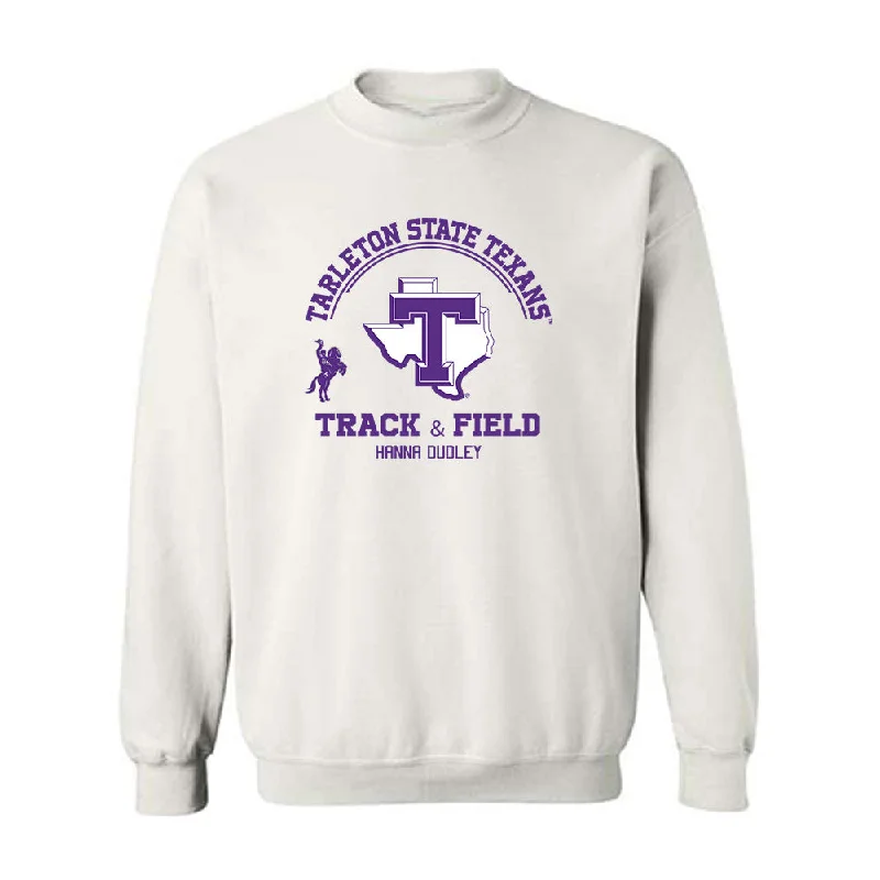 Tarleton State - NCAA Women's Track & Field : Hanna Dudley - Classic Fashion Shersey Crewneck Sweatshirt Hoodie with Double Zipper Versatile Adjustable Tarleton State - NCAA Women's Track & Field : Hanna Dudley - Classic Fashion Shersey Crewneck Sweatshirt Hoodie with Double Zipper Versatile Adjustable
