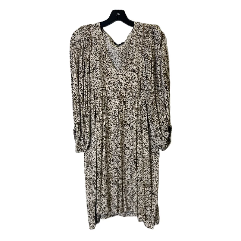 Dress Casual Midi By Mittoshop In Cream, Size: Xl empire Waist empire