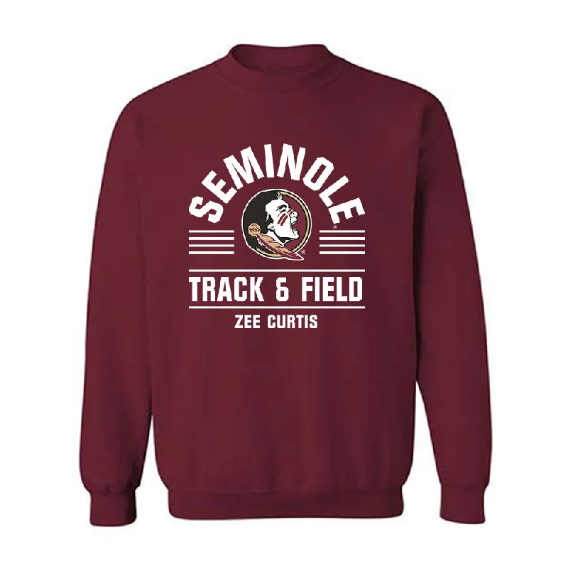 FSU - NCAA Women's Track & Field : Zee Curtis - Classic Fashion Shersey Crewneck Sweatshirt Hoodie with Raglan Sleeves Sporty Comfortable FSU - NCAA Women's Track & Field : Zee Curtis - Classic Fashion Shersey Crewneck Sweatshirt Hoodie with Raglan Sleeves Sporty Comfortable
