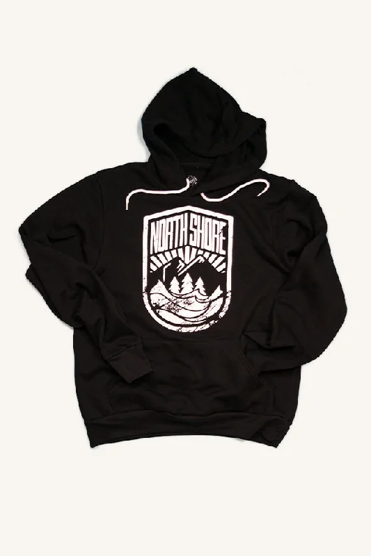 North Shore Crest Hoodie (Unisex) Hoodie with Longline Fit Extended Stylish