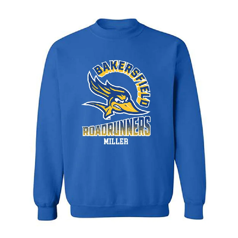 CSU Bakersfield - NCAA Women's Track & Field : Ivy Miller - Classic Fashion Shersey Crewneck Sweatshirt Hoodie with Raw Hem Edgy Unfinished CSU Bakersfield - NCAA Women's Track & Field : Ivy Miller - Classic Fashion Shersey Crewneck Sweatshirt Hoodie with Raw Hem Edgy Unfinished