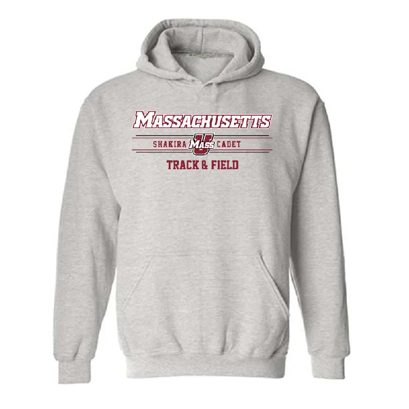 UMass - NCAA Women's Track & Field : Shakira Cadet - Classic Fashion Shersey Hooded Sweatshirt Hoodie with Batwing Sleeves Loose Dramatic UMass - NCAA Women's Track & Field : Shakira Cadet - Classic Fashion Shersey Hooded Sweatshirt Hoodie with Batwing Sleeves Loose Dramatic