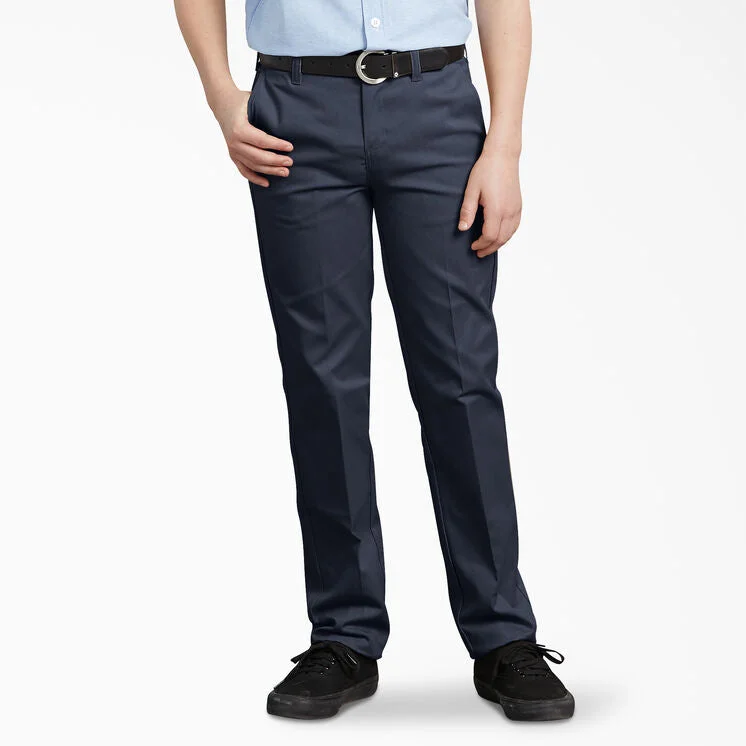 Dickies Boy's Slim Fit Navy Pants Stretch Fit Pants