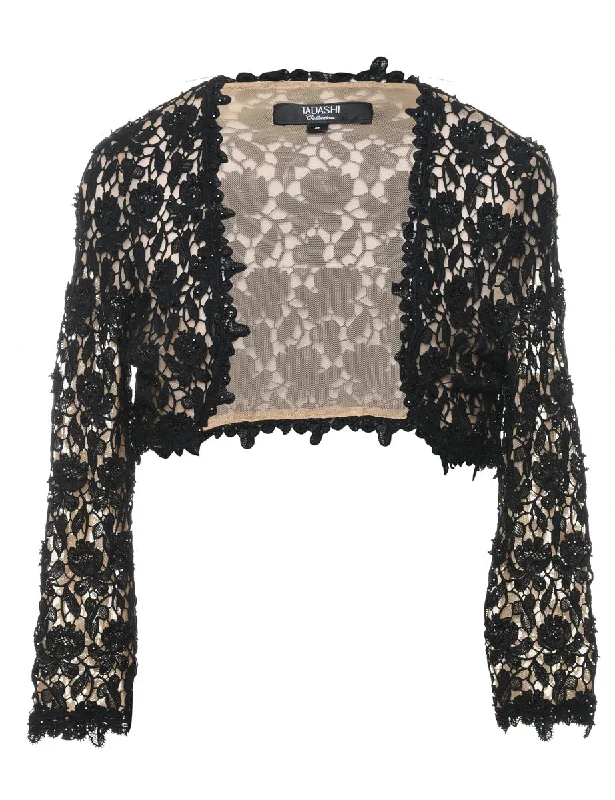 Lace Beaded Sequined Evening Jacket - S Print Jacket Jacquard Jacket Patchwork Jacket Lace Beaded Sequined Evening Jacket - S Print Jacket Jacquard Jacket Patchwork Jacket