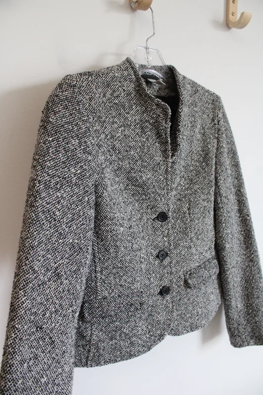 Old Navy Black & White Jacket | S Faux Fur Jacket Real Fur Jacket Shearling Jacket