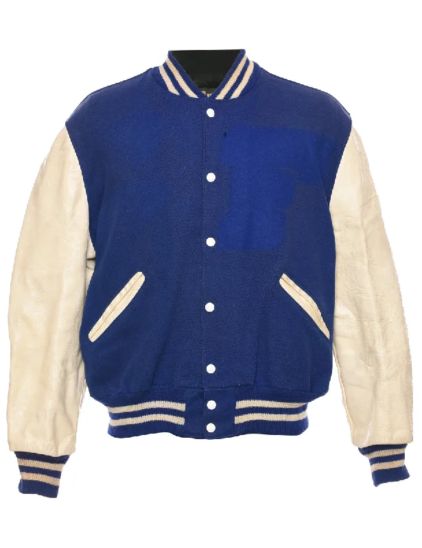 Navy Team Jacket - L Bomber Jacket Anorak Windbreaker
