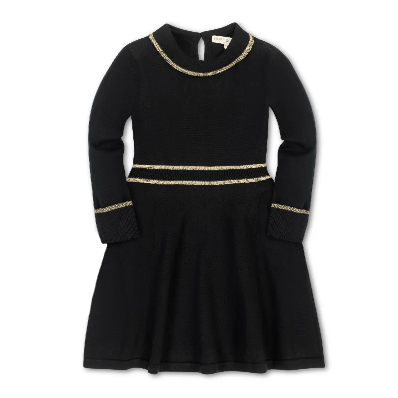 Organic Ruffle Collar Sweater Dress - Baby Velvet Chenille Corduroy
