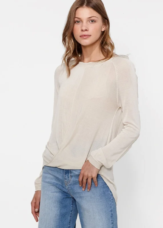 Women's Wrap Hem Sweater In Monroe Modern Contemporary Chic