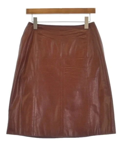 CHANEL Knee length skirts silk skirt sleek