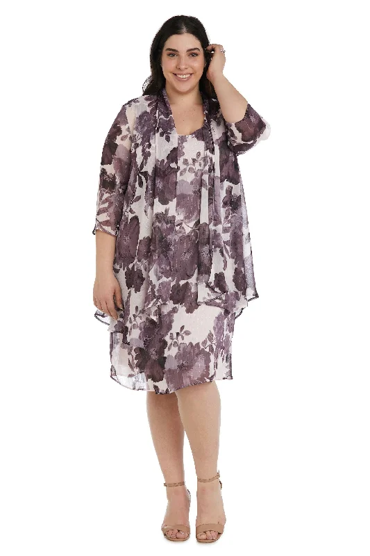 R&M Richards 9388W Short Plus Size Jacket Dress Cardigan Sweater Pullover