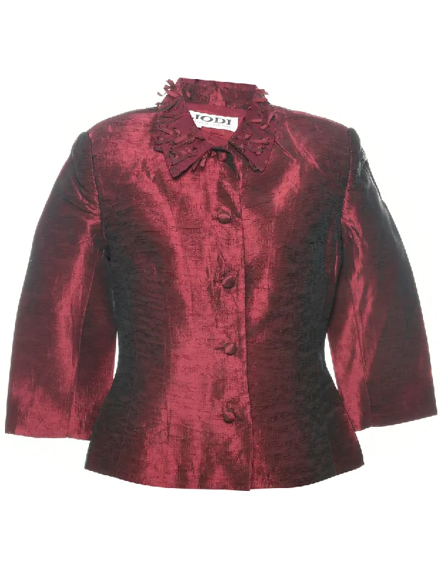 Maroon Evening Jacket - M Fleece Jacket Down Jacket Parka