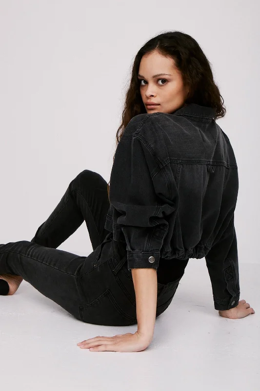 Allison Elastic Jacket - Ashbury Cotton Fabric Linen Fabric Terry Fabric