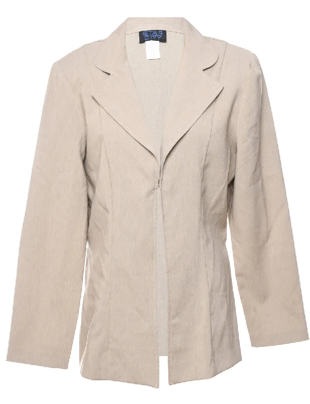 Off-White Classic Structured Bow Detail Jacket - L Herringbone Jacket Checkered Jacket Solid Jacket Off-White Classic Structured Bow Detail Jacket - L Herringbone Jacket Checkered Jacket Solid Jacket