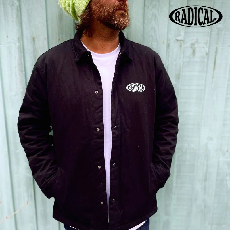 Radical. Oval Logo Canvas jacket - Black Jacket Blazer Coat