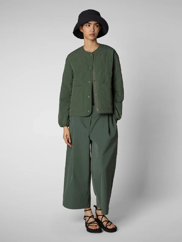 Loop Quilted Jacket - Thyme Green Trench Coat Raincoat Waterproof Jacket