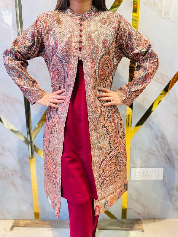 Beautiful Kashmiri kani winter 🥶 Ready made jacket suit Striped Jacket Polka Dot Jacket Floral Jacket Beautiful Kashmiri kani winter 🥶 Ready made jacket suit Striped Jacket Polka Dot Jacket Floral Jacket