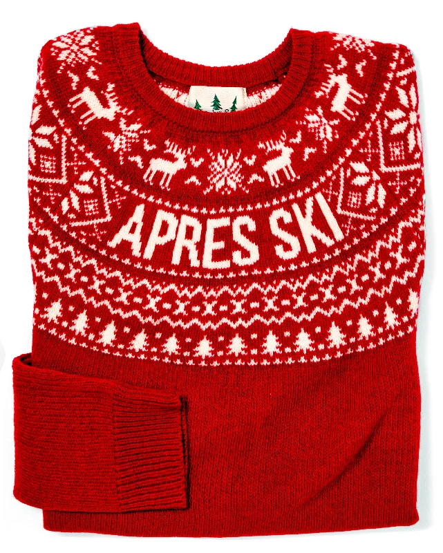 Après Ski Fair Isle Sweater Cable Knit Ribbed Knit Lace Knit