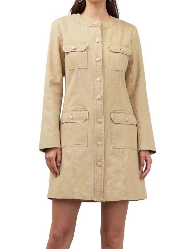 Jenni Jacket Dress In Sand Jersey Jacket Tulle Jacket Batik Jacket