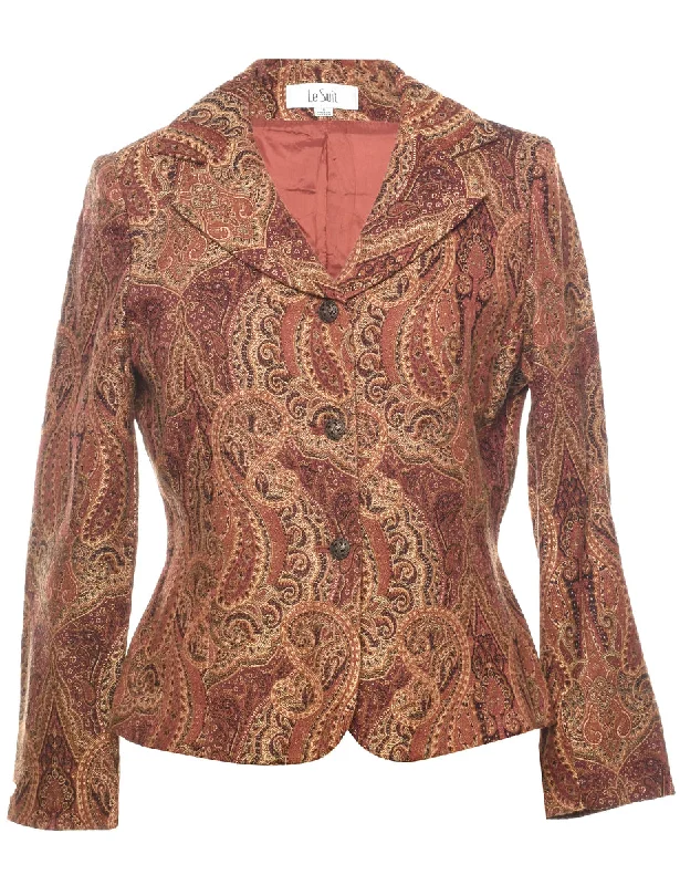 Paisley Pattern Tapestry Jacket - M Rayon Fabric Velvet Fabric Corduroy Fabric