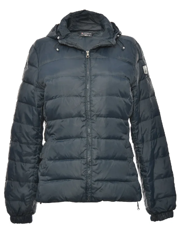 Navy Classic Champion Puffer Jacket - XL Cardigan Sweater Pullover