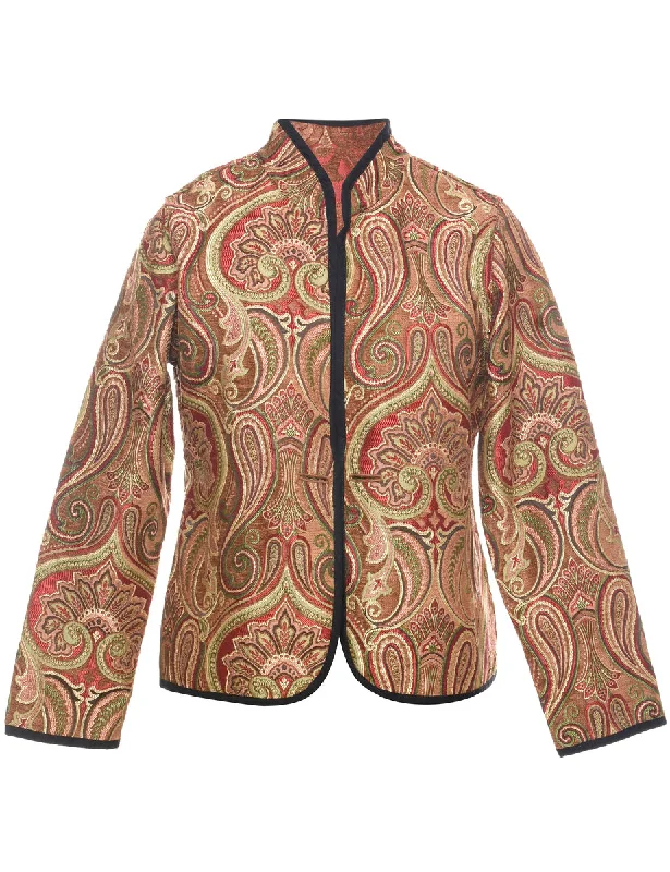 Paisley Pattern Tapestry Jacket - M Chenille Fabric Brocade Fabric Lace Fabric