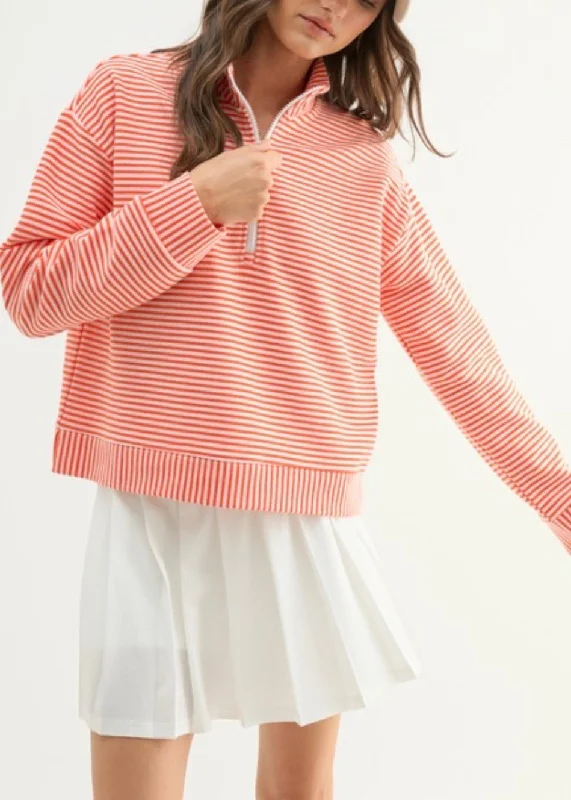 Luanne Stripe Sweater Iron Safe Non-Iron Wrinkle Free