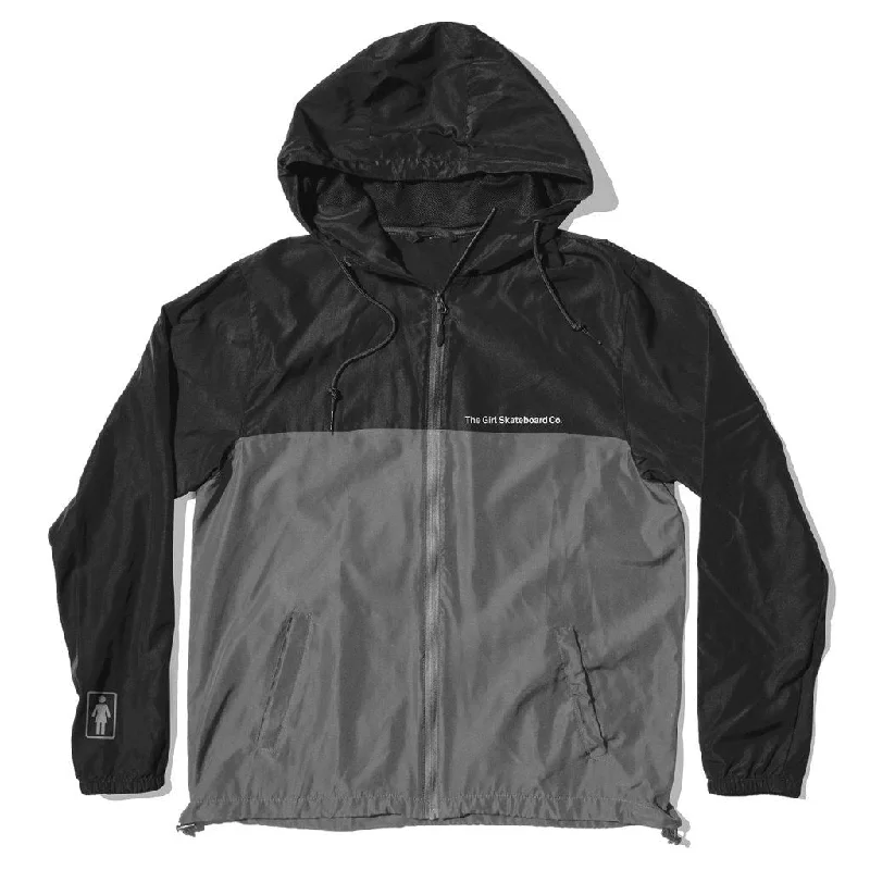 Girl Company Jacket Black Grey Knit Fabric Woven Fabric Fleece Fabric