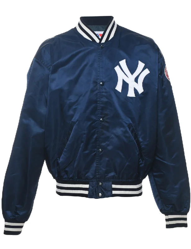 New York Yankees Vintage Starter Jacket M Satin 90s MLB - XL Front Pockets Side Pockets Patch Pockets New York Yankees Vintage Starter Jacket M Satin 90s MLB - XL Front Pockets Side Pockets Patch Pockets