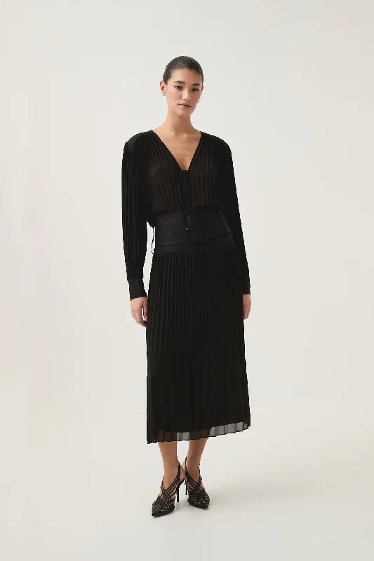Cathedra Belted Midi Skirt modal blend skirt