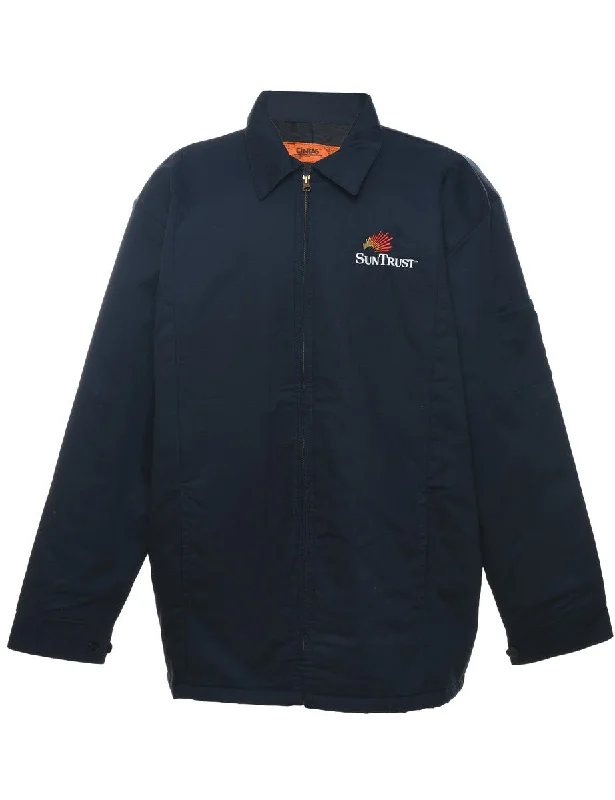Navy Embroidered Workwear Jacket - XL V-Neck Jacket Boat Neck Jacket Square Neck Jacket Navy Embroidered Workwear Jacket - XL V-Neck Jacket Boat Neck Jacket Square Neck Jacket
