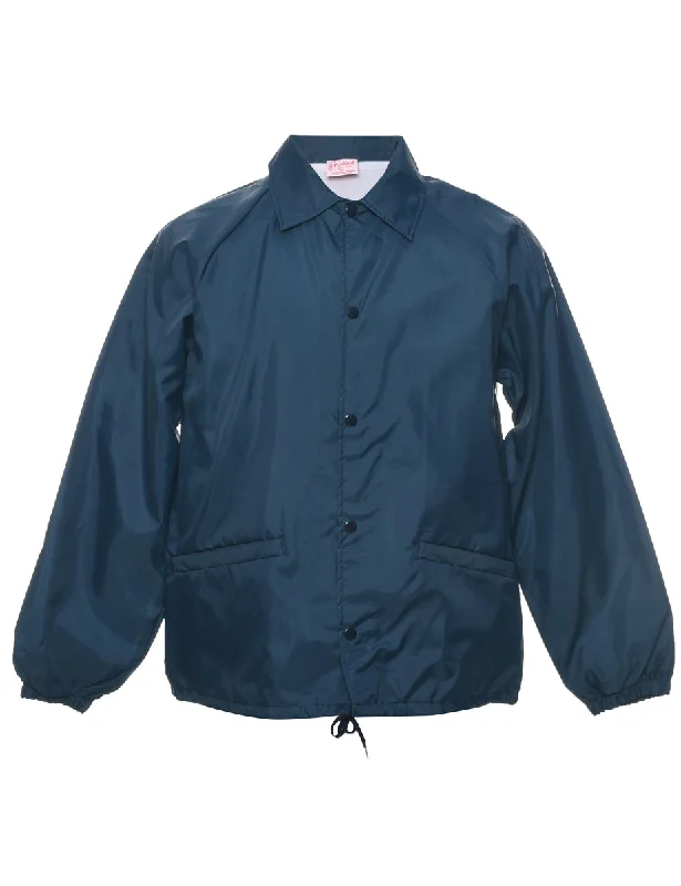 Navy Nylon Jacket - M Jersey Jacket Tulle Jacket Batik Jacket