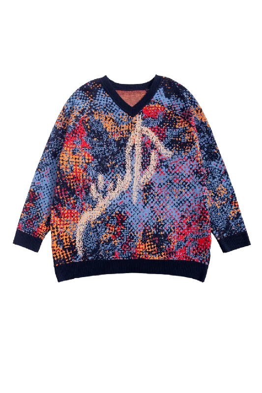 "SAFAR-E-DARD" JACQUARD SWEATER Casual Formal Business