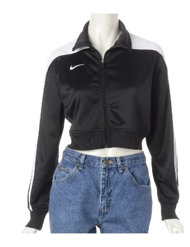 Label Mel Cropped Track Jacket One-Shoulder Jacket Off-the-Shoulder Jacket Asymmetrical Jacket