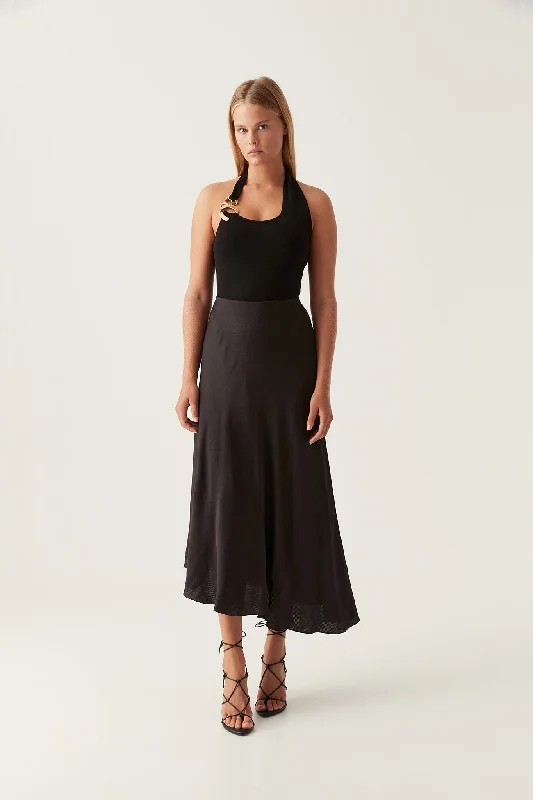 Valeria Asymmetric Midi Skirt patchwork skirt art