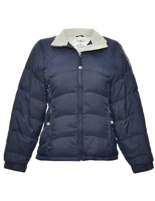 Navy Zip-Front Puffer Jacket - XS One-Shoulder Jacket Off-the-Shoulder Jacket Asymmetrical Jacket Navy Zip-Front Puffer Jacket - XS One-Shoulder Jacket Off-the-Shoulder Jacket Asymmetrical Jacket