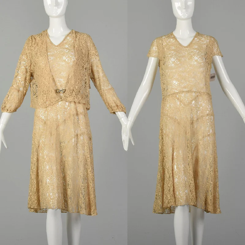 XL 1920s Lace Dress Jacket Set Casual Summer Art Deco Buckle As Is Anorak Shell Jacket Lightweight Jacket XL 1920s Lace Dress Jacket Set Casual Summer Art Deco Buckle As Is Anorak Shell Jacket Lightweight Jacket