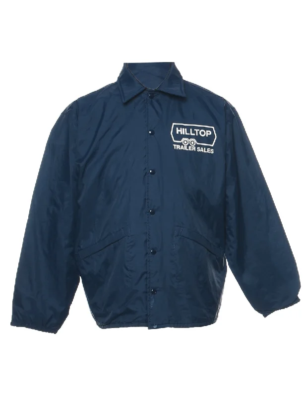 Navy Nylon Jacket - L Chenille Jacket Brocade Jacket Lace Jacket