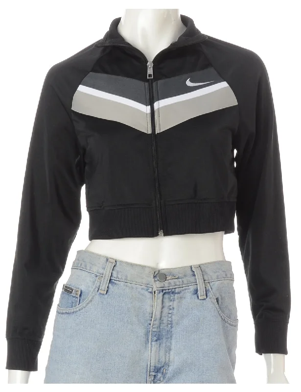 Label Mel Cropped Track Jacket Elasticated Jacket Padded Jacket Insulated Jacket
