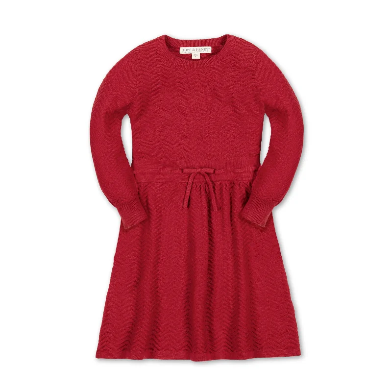 Organic Balloon Sleeve Sweater Dress - Baby Lace Blend Ribbed Blend Corduroy Blend