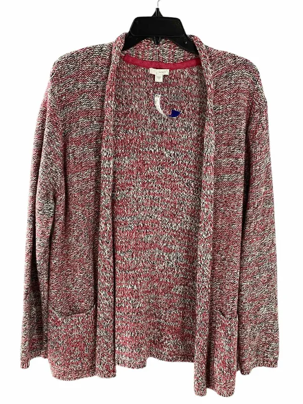 J Jill Size M Red Heather Sweater Fleece Fabric Down Fabric Feather Fabric